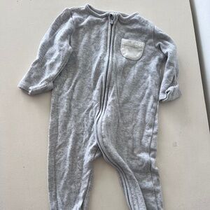 Baby Mori organic cotton grey gender neutral onesie 3-6 months